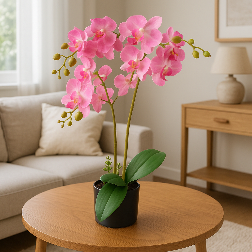Artificial Orchid Flower 60cm Pink Orchid Arrangement