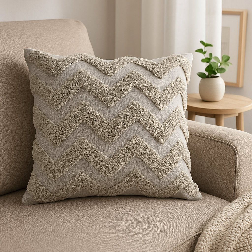2x Zig-zag Cushion Grey