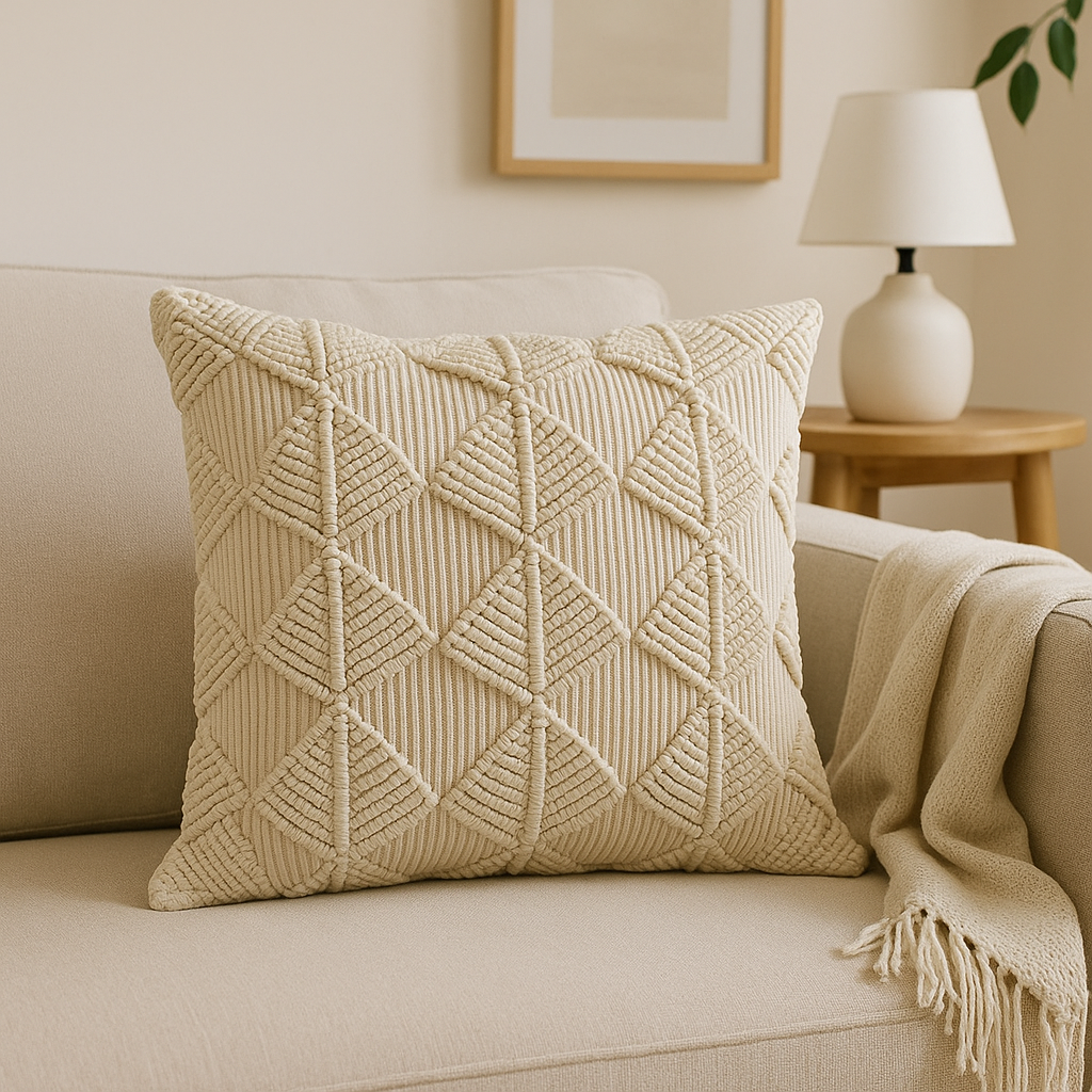 2x Esmi Cushions Natural White