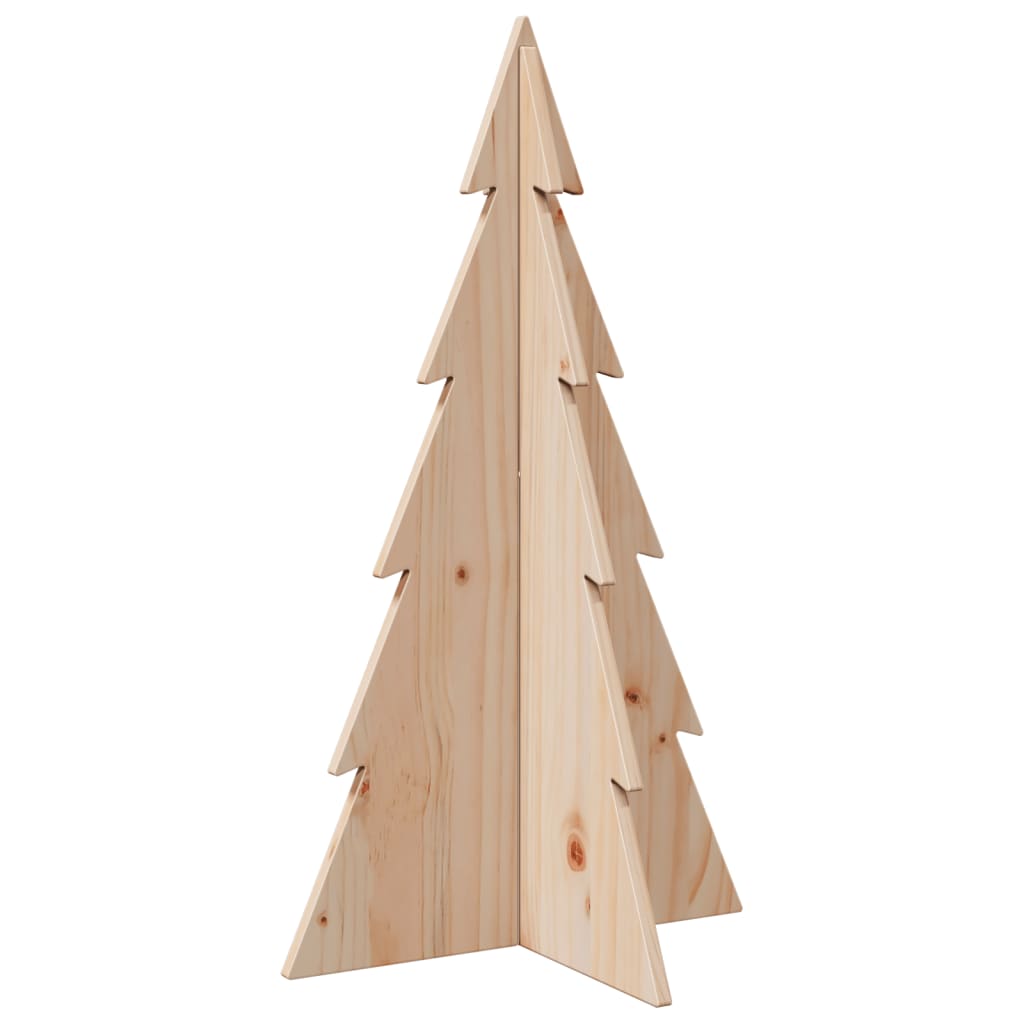 NNEVL Wooden Christmas Tree for Decoration 80 cm Solid Wood Pine-1
