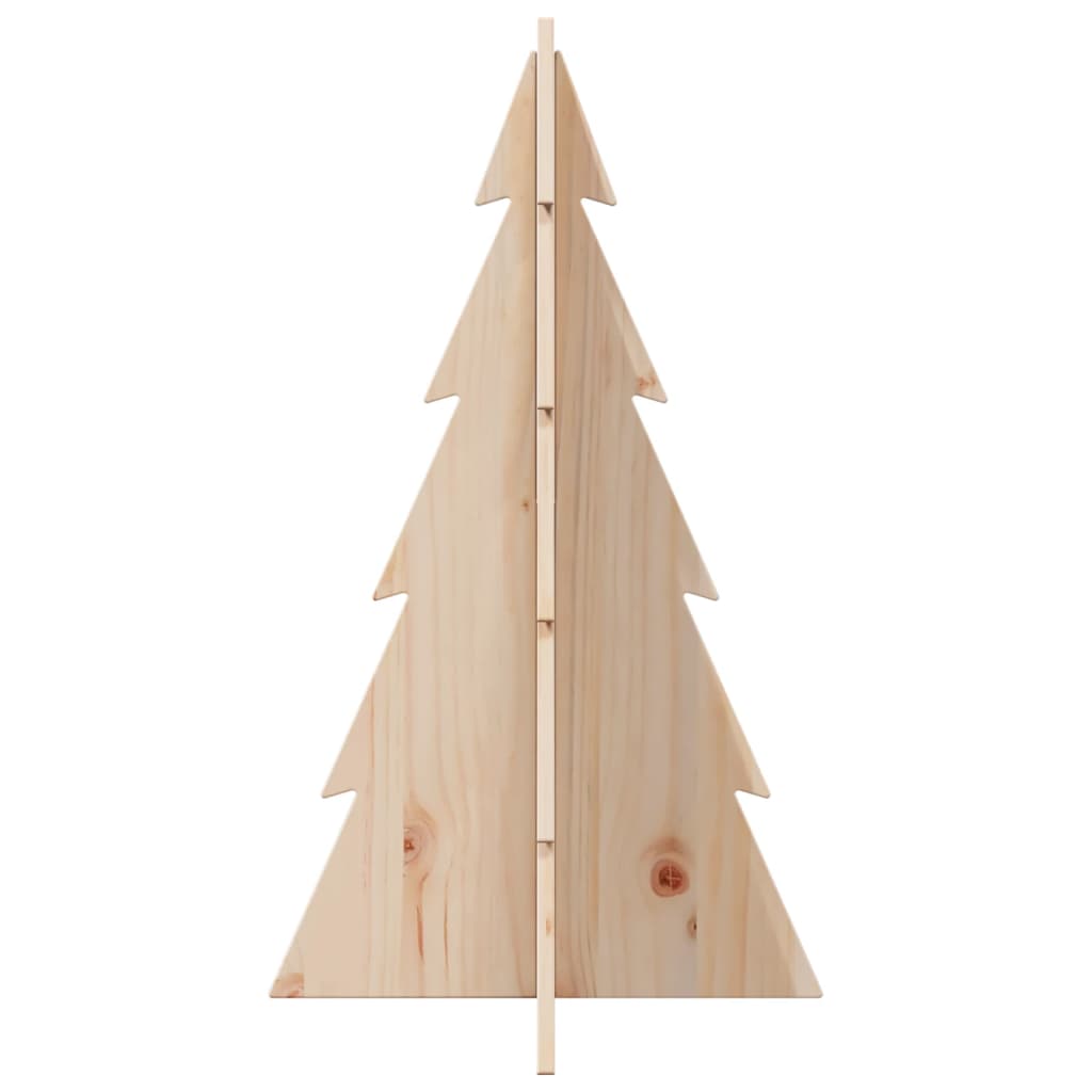 NNEVL Wooden Christmas Tree for Decoration 80 cm Solid Wood Pine-3