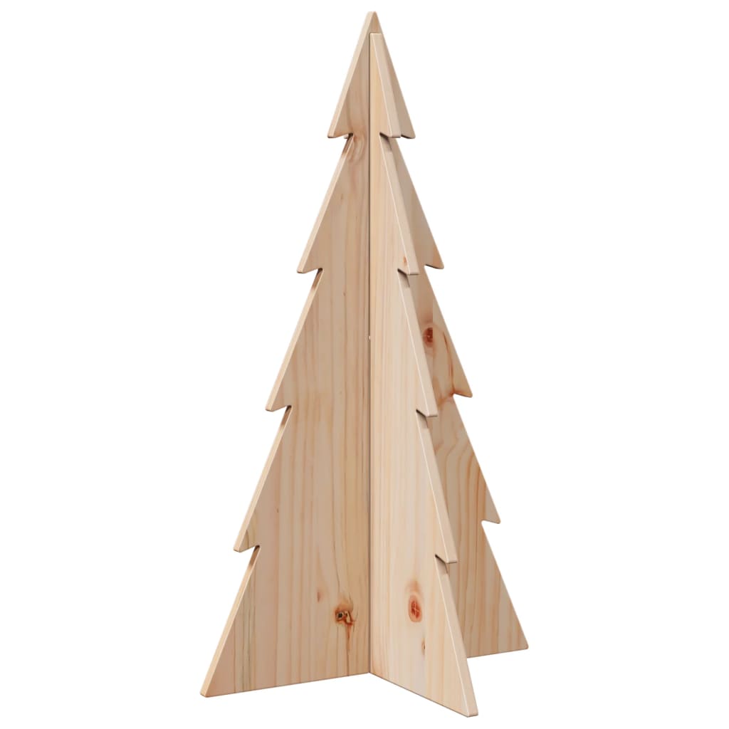 NNEVL Wooden Christmas Tree for Decoration 80 cm Solid Wood Pine-4