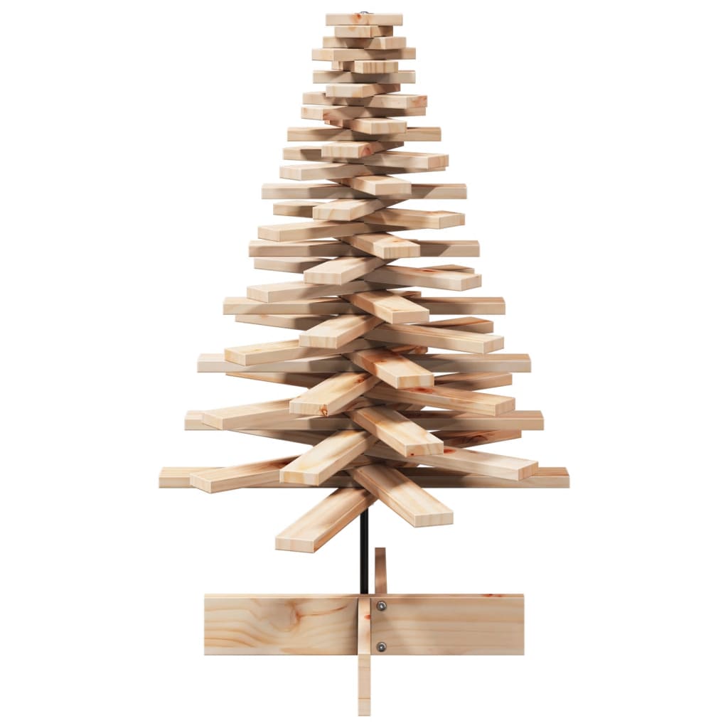 NNEVL Wooden Christmas Tree for Decoration 100 cm Solid Wood Pine-2