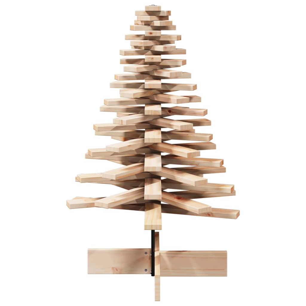 NNEVL Wooden Christmas Tree for Decoration 100 cm Solid Wood Pine-3
