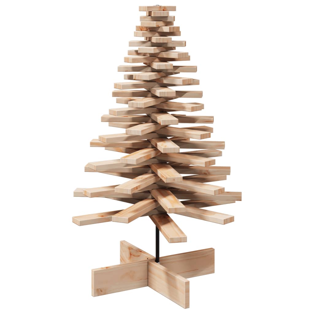 NNEVL Wooden Christmas Tree for Decoration 100 cm Solid Wood Pine-4