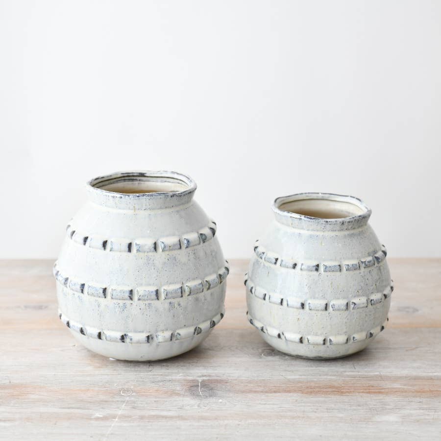 Minimal ceramic vase with soft, natural tones