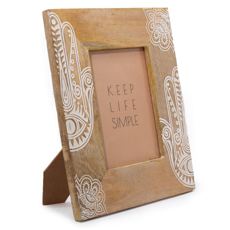 Large Mango Wood Picture Frame – Hansa White