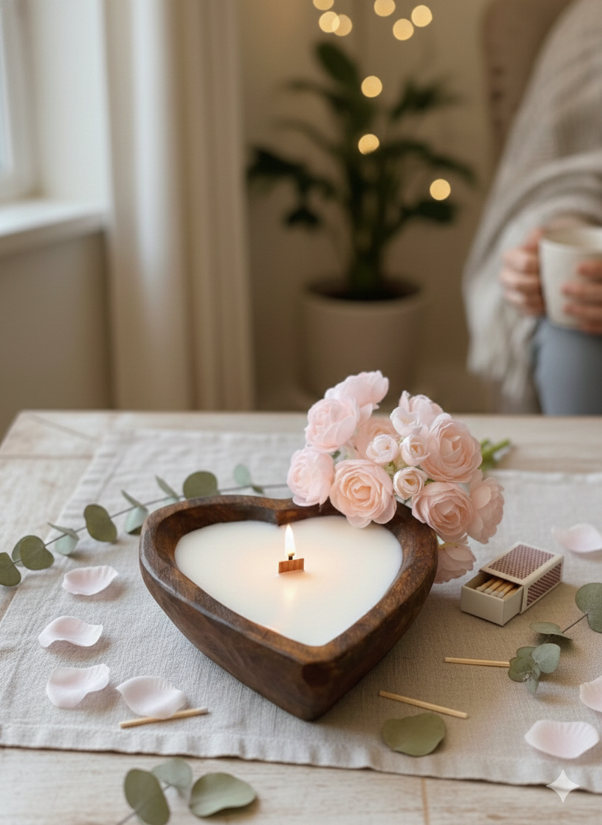Endless Love Wooden Candle for Romantic Ambiance-2