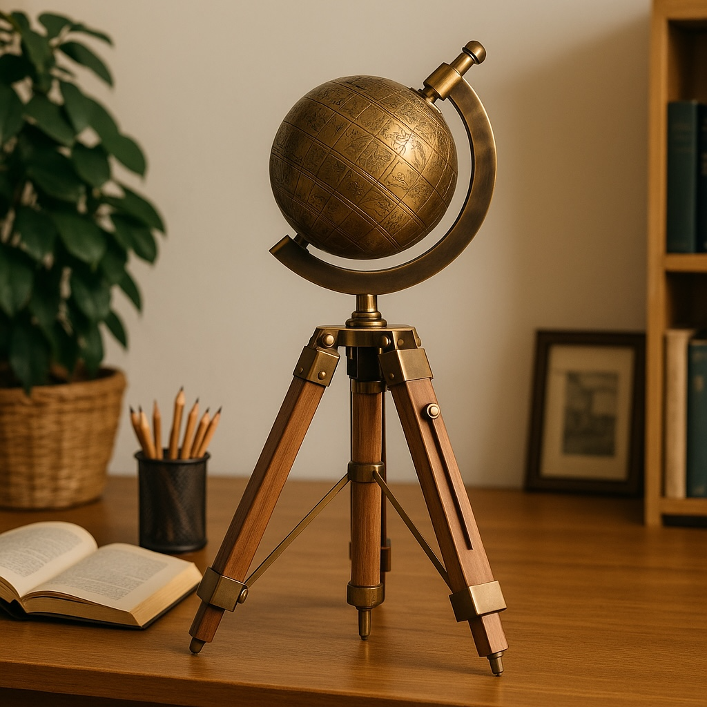 Brass Antique Tripod Globe