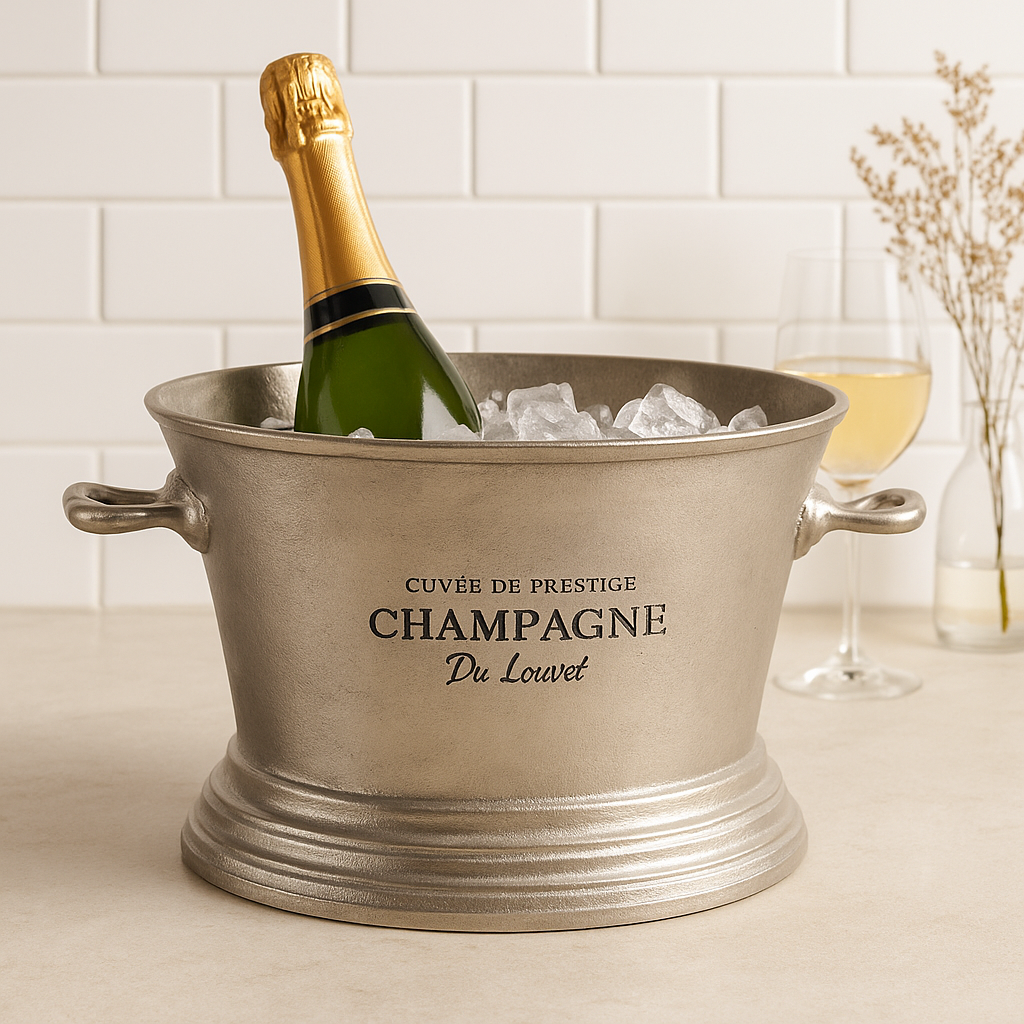 Large Antique Pewter Champagne Cooler