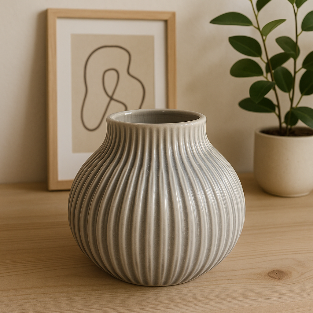 Pallida Collection Medium Bulbous Fleck Vase