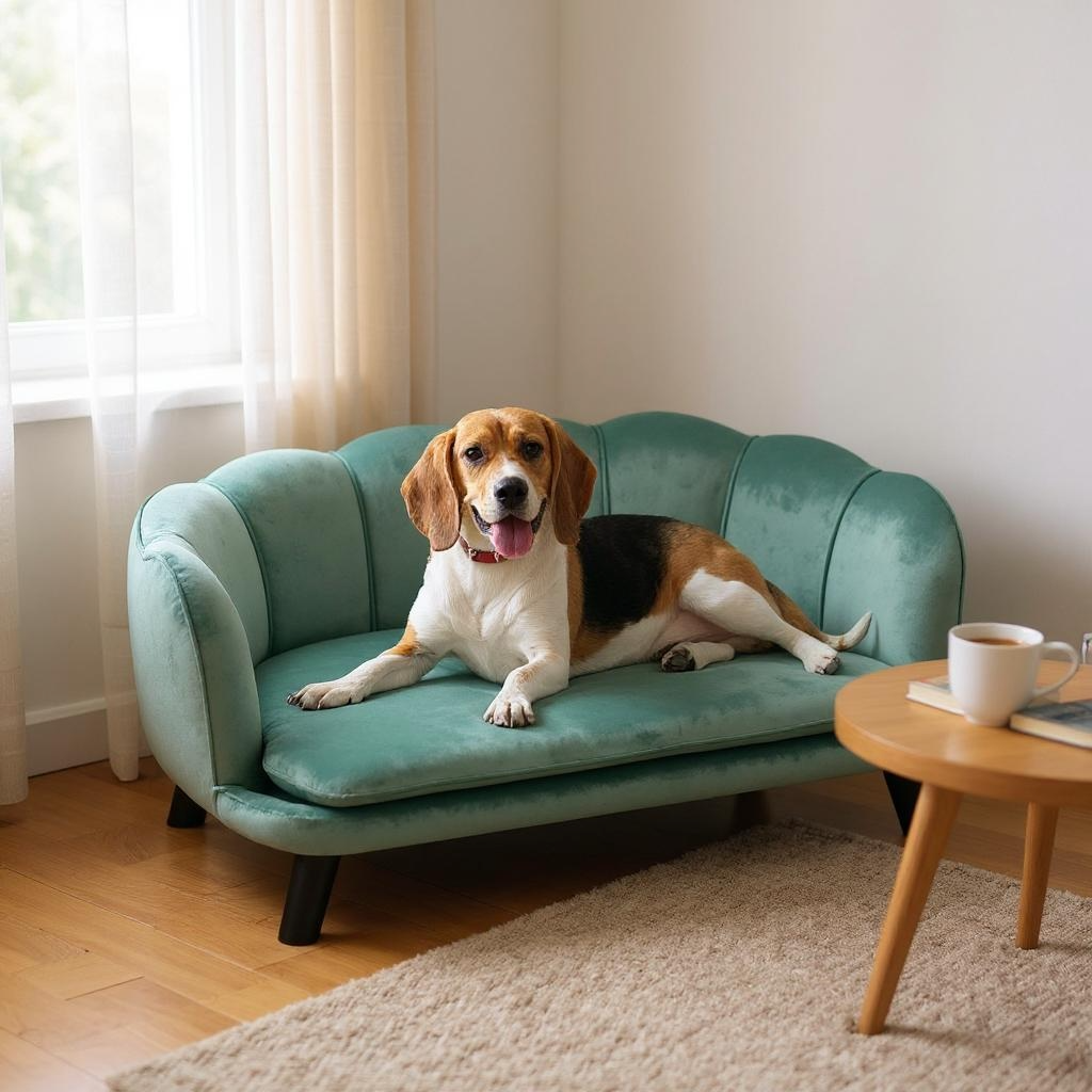 Pearl Shell Dog Sofa – Green