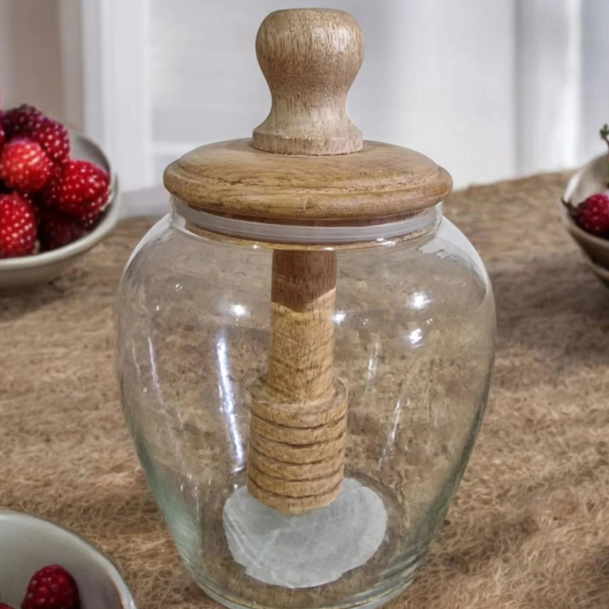 Honey Jar With Mixer 10x15cm