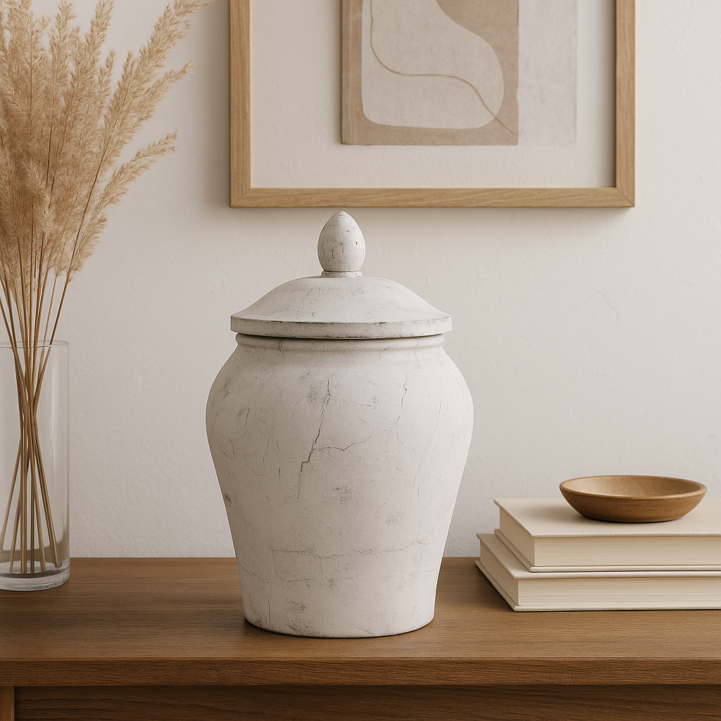 Bloomville Stone Ginger Jar