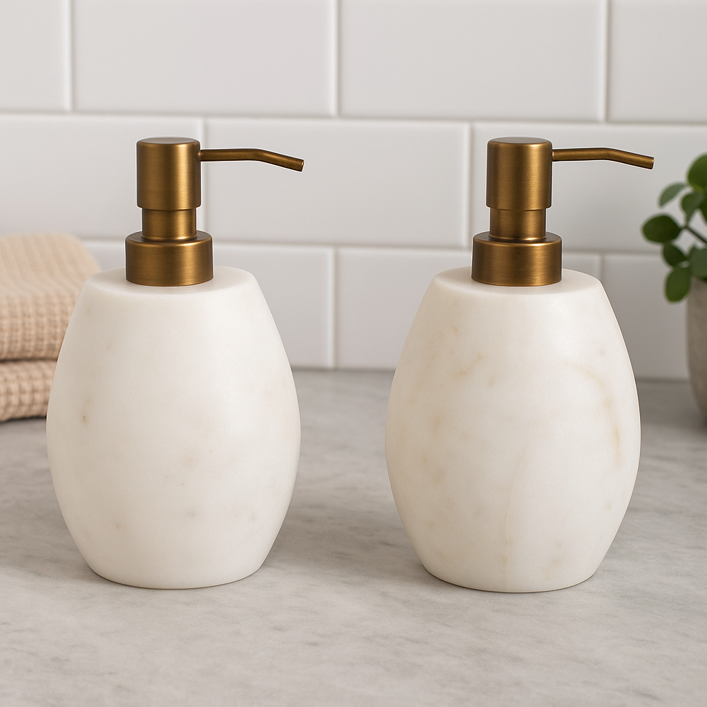 White Marble Soap Dispenser of 2