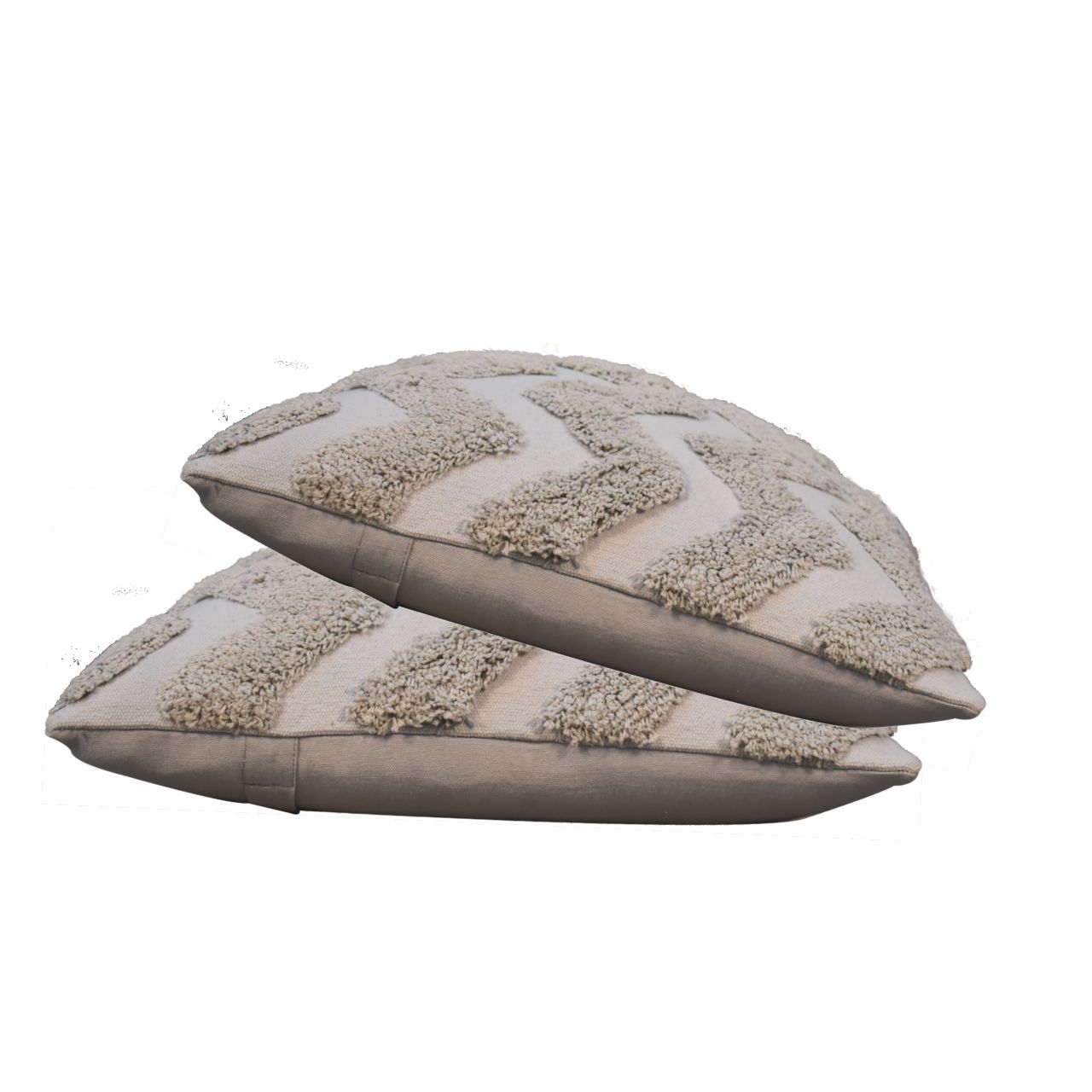 2x Zig-zag Cushion Grey