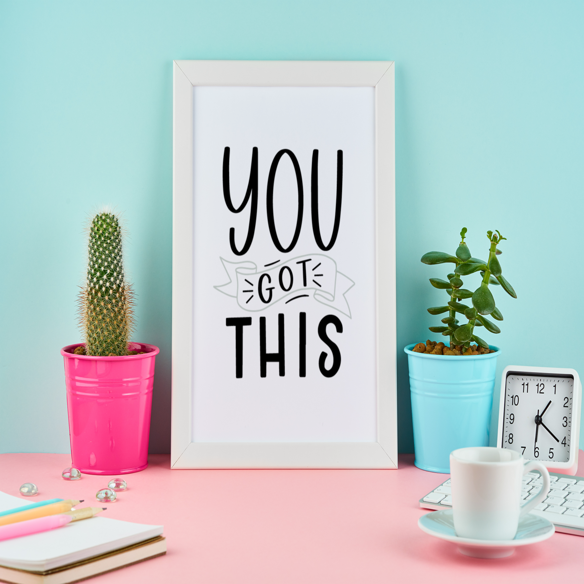 You Got This Motivational Inspiration Wall Decor Quote Print-0